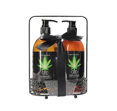 CBD - Bath and Shower - Luxe Care set - Green Tea Hemp Oil